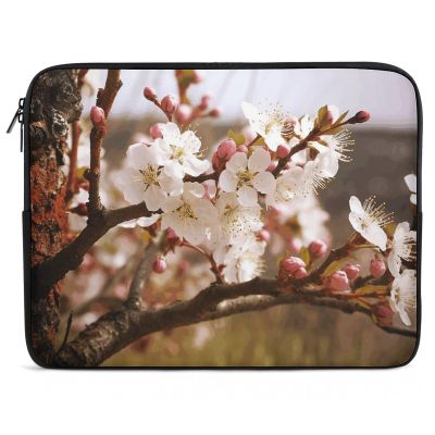 17inch Laptop Sleeve Bag Plum Tree Blossom Laptop Bag Shockproof Computer Carrying Cover Slim Briefcase Handbag