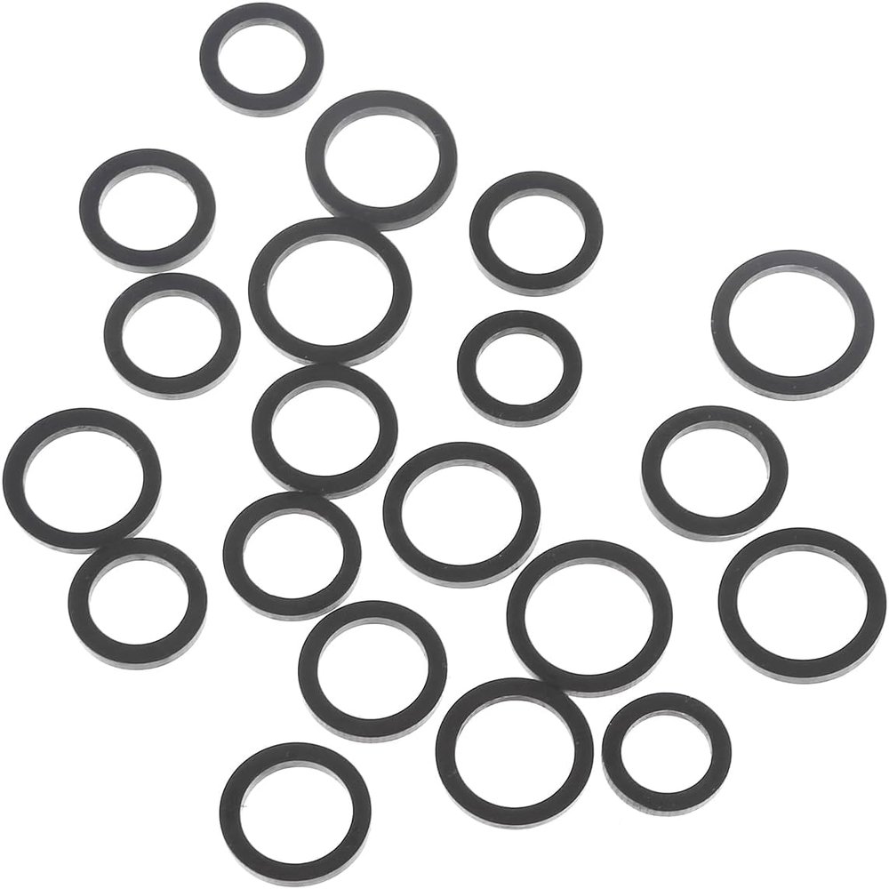 QIXIAMO Idler Pulley Rubber Ring for Cassette Tape Players Idle Wheel Belt for Cassette Deck Recorder Tape Player 3.5mm Thick, Black