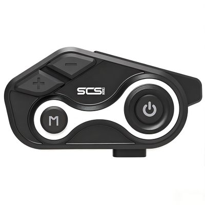 SCSETC Motorcycle Bluetooth Helmet Intercom Headset, 2 Riders 1000M Communication, IP67 Waterproof, Hands-Free Calling, Stereo Music, GPS Navigation, Dual Microphones, 1 Pack