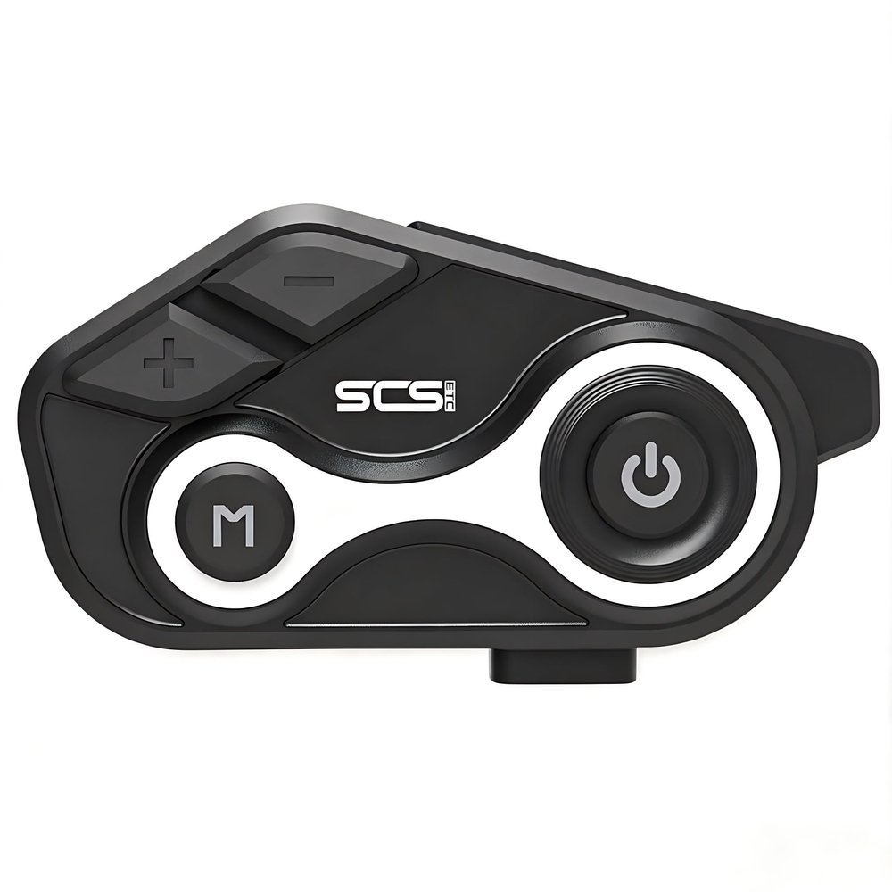 SCSETC Motorcycle Bluetooth Helmet Intercom Headset, 2 Riders 1000M Communication, IP67 Waterproof, Hands-Free Calling, Stereo Music, GPS Navigation, Dual Microphones, 1 Pack