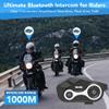 SCSETC Motorcycle Bluetooth Helmet Intercom Headset, 2 Riders 1000M Communication, IP67 Waterproof, Hands-Free Calling, Stereo Music, GPS Navigation, Dual Microphones, 1 Pack view 4