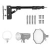 AMBITFUL Ring Light Wall Mount Adjustable 43"/110cm Boom Arm Stand for Photography Lighting Studio, Camera Triangle Wall Mount, Sturdy Alloy Support for Salon, Tatto Light, Barber Shop, Strobe view 1