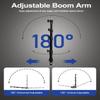 AMBITFUL Ring Light Wall Mount Adjustable 43"/110cm Boom Arm Stand for Photography Lighting Studio, Camera Triangle Wall Mount, Sturdy Alloy Support for Salon, Tatto Light, Barber Shop, Strobe view 3