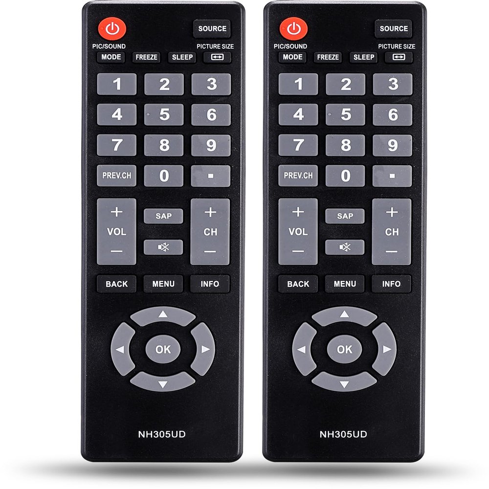 2 Pack NH305UD Remote Control Replacement Fit for Emerson LCD HDTV TV