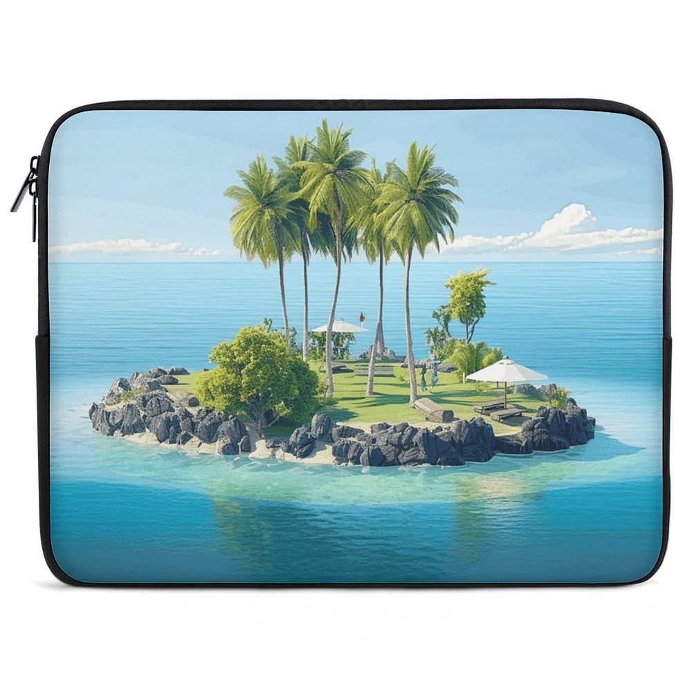 17inch Laptop Sleeve Bag Island Laptop Bag Shockproof Computer Carrying Cover Slim Briefcase Handbag