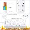 25 FT Power Strip with Surge Protection 1625W/13A, 14 Outlets and 4 USB Ports (1 USB-C), 16AWG, 1700J Flat Plug, White, ETL Listed view 3
