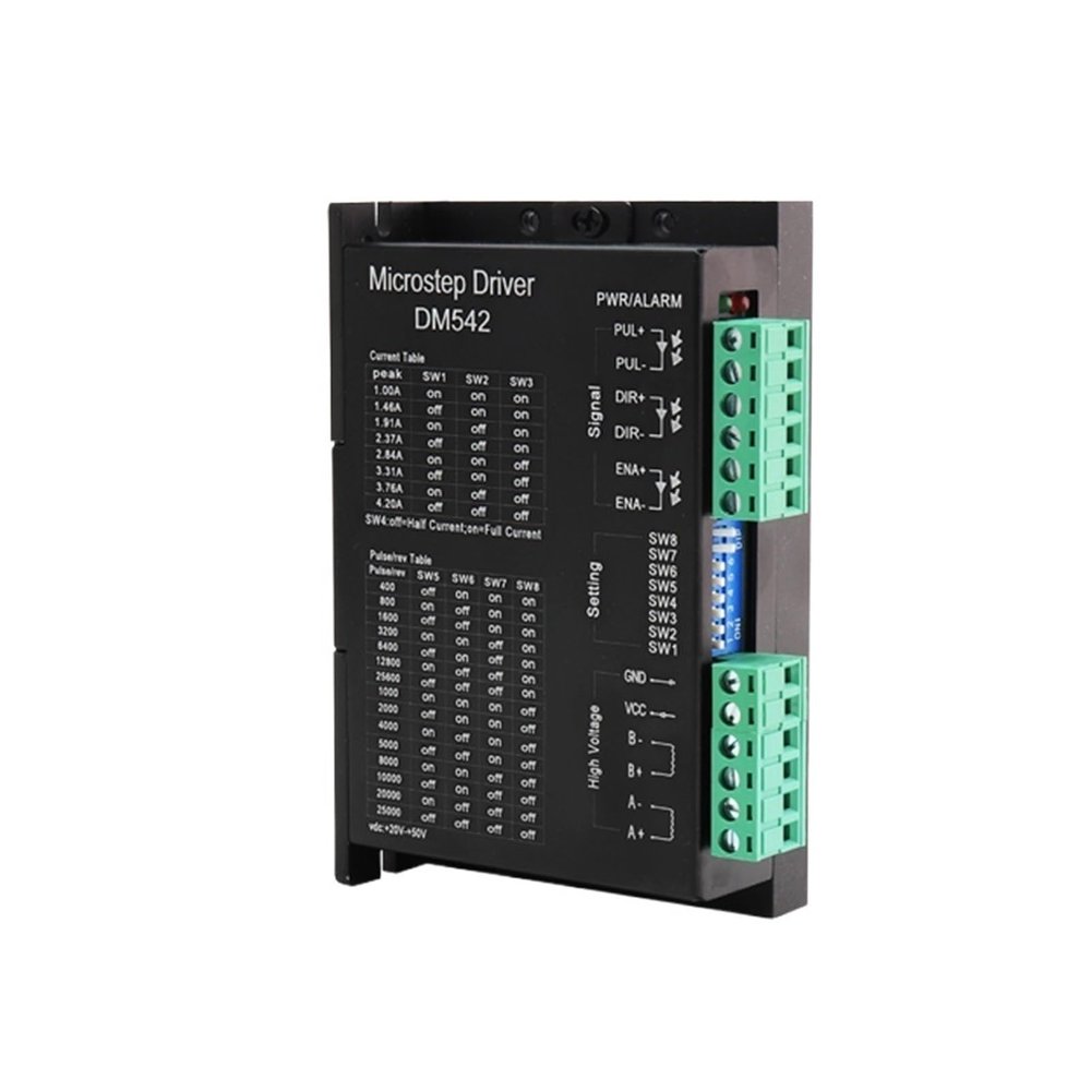 Huayong Motor Driver Stepper Motor DM542 Drive Controller 2-Phase Digital 24-50 VDC Max. 4.2A for 57 Series Motor Motor Driver(DM542 X3PCS)