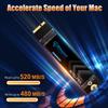 Bitsjour 512GB SSD Replacement for Apple MacBook Air Mid 2012 13" A1466 EMC 2558, 11" A1465 EMC 2559, 3D NAND TLC Internal Hard Drive Upgrade Storage and Speed, MacOS Preloaded view 3