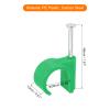 uxcell 50Pcs Cable Wire Clips, Nail in Cable Clips 20mm/0.79", Plastic Round Ethernet Cable Clips for Cable Management, Wall, Ethernet, TV, Construction, Indoor and Outdoor Use, Green view 2