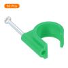 uxcell 50Pcs Cable Wire Clips, Nail in Cable Clips 20mm/0.79", Plastic Round Ethernet Cable Clips for Cable Management, Wall, Ethernet, TV, Construction, Indoor and Outdoor Use, Green view 3