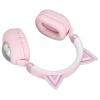 Headset for Kids Foldable Cat Ear 5.3 HiFi Stereo Adjustable Headband Wired Headset for Kids RGB Lights for Online Teaching for School (Roseate) view 3