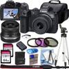 Canon EOS R7 4K Video Recording Mirrorless Camera with 18-45mm Lens, 2 X 64GB Fast Transcend Memory + Deluxe Accessory Bundle, Black (Renewed) view 1