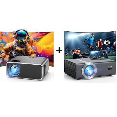FUDONI Projector with WiFi and Bluetooth, Upgraded 5G Portable Projectors 4K Supported Native 1080P Movie Projector with Electric Focus Auto Keystone