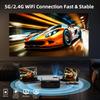 FUDONI Projector with WiFi and Bluetooth, Upgraded 5G Portable Projectors 4K Supported Native 1080P Movie Projector with Electric Focus Auto Keystone view 4