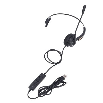 Vikye USB Headset with Microphone for PC Laptop, Ergonomic Wired Head-Mounted Noise Cancelling Headset for Call Center for Office Telemarketing