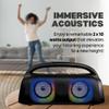 PROSCAN Portable Bluetooth Speaker, TWS LED Light Up, Portable Boombox with Blueooth view 2