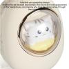 Headset for Kids Foldable Cat Ear 5.3 HiFi Stereo Adjustable Headband Wired Headset for Kids RGB Lights for Online Teaching for School (Khaki) view 2