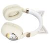 Headset for Kids Foldable Cat Ear 5.3 HiFi Stereo Adjustable Headband Wired Headset for Kids RGB Lights for Online Teaching for School (Khaki) view 3