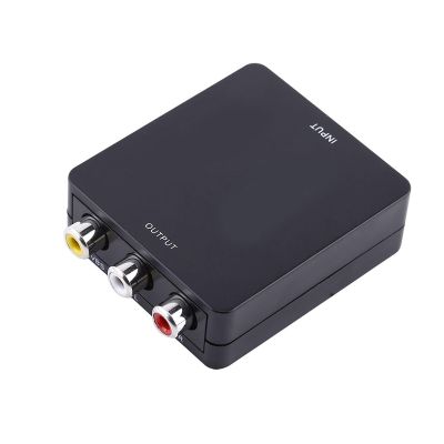 AV Adapter, Digital HDMI2AV Digital to Composite Video AV Audio CVBS Converter Adapter 720p/1080p (BLACK)