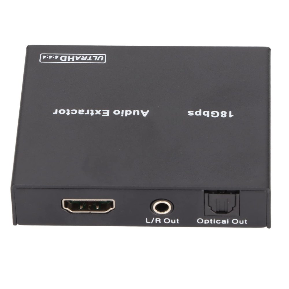 Audio Extractor Splitter, 18Gbps HD Multimedia Interface Sound Extractor 4K 2K@50 or 60Hz Sound Extractor Converter for DVI 1.0 and HDCP 2.2 (Plug