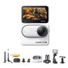 Insta360 GO 3S (White) 64GB Tiny Mighty 4K Action Vlogging Camera, Portable, Mount Anywhere, Waterproof, Stabilization, + Action Pod and Wearable Accessories + Selfie Stick + 50-in-1 Accessory Kit view 1