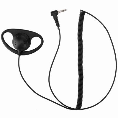 Acouto Hytera Dshape Earpiece 3.5mm Listen Only Earpiece Headset for Radios - D Shell Type Listen Only Headset - Compatible with