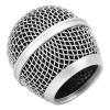 Microphone Grill, Metal Microphone Replacement Head, Microphone Grill with Built-in Burst Prevention Cotton for Singing view 4