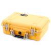 ColorCase Pelican 1500 Case Yellow - Medium Size Waterproof Case with TrekPak Divider & Computer Lid Organizer - Desert Tan Handles & Latches view 3
