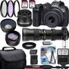Canon EOS R7 4K Video Recording Mirrorless Camera with 18-45mm and 420-800mm f/8.3 HD Telephoto Zoom Lenses + 128GB Memory + Deluxe Accessory Bundle, Black (Renewed) view 1