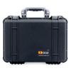 ColorCase Pelican 1500 Case Black - Medium Size Waterproof Case with Pick & Pluck Foam Set & Computer Lid Organizer - Silver Handles & Latches view 2