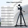 K&F CONCEPT 75" Video Tripod, Heavy Duty Camera Tripod Stand with Fluid Head Damping Adjustable, Load up to 22lb, QR Plate Compatible with Canon Nikon Sony and Other DSLR Camcorder view 2
