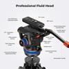 K&F CONCEPT 75" Video Tripod, Heavy Duty Camera Tripod Stand with Fluid Head Damping Adjustable, Load up to 22lb, QR Plate Compatible with Canon Nikon Sony and Other DSLR Camcorder view 3