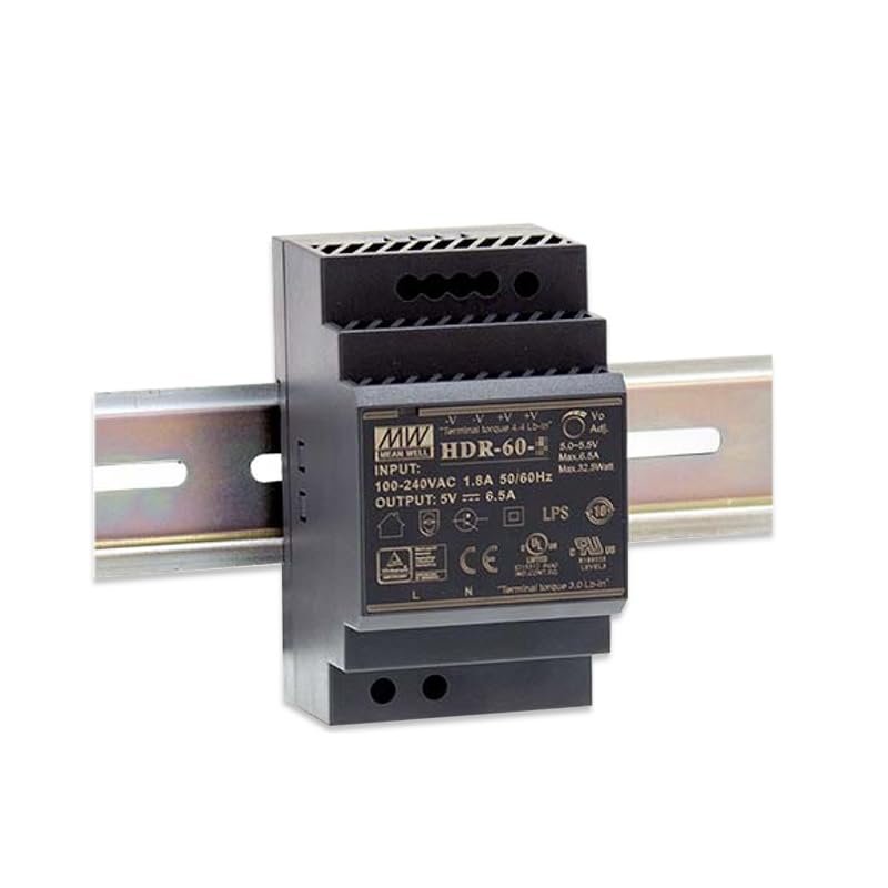Mean Well HDR 60W 4A Switching Power Supply AC Single Output DIN Rail HDR-60-15 Ultra Slim Step Shape Power Supply Driver Transformer