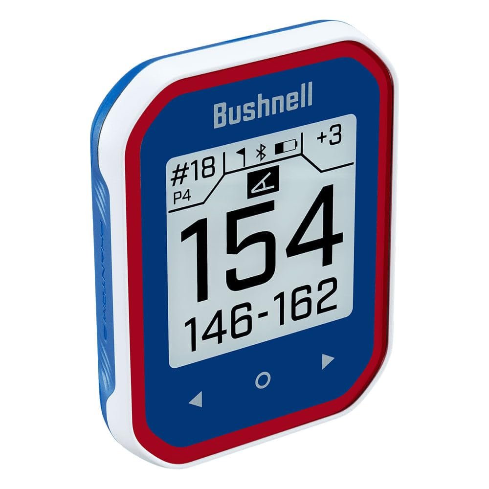 Bushnell Golf Phantom 3 Slope GPS Handheld Golf GPS with Slope-Adjusted Distances, Strong Magnet Cart Mount, 38,000+ Courses, Auto Hole Advance Red/Blue