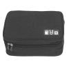 POENVFPO Data Cable Charger Bag, 24.5 x 18.5 x 10cm, 300D Cation Electronic Case Data Cable Charger Bag for Mobile HDD Laptop Power Cord (Black) view 1