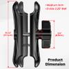 VAZESWIN 2.25" Ball Large Double Socket Arm, 8.44" Length Aluminum Alloy Heavy-Duty Medium Arm, Compatible with RAM Mounts D Size 2.25" Ball Components, for Fish Finder Mount, Marine Electronic Mount view 3