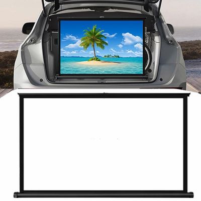 ZYXQQJ Table Top Projector Screen Manual Pull Down Movie Projection Screen 20" 30" 40" 50" Portable Mini Screen for Conference Hanging(16:9,20inch)