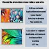 ZYXQQJ Table Top Projector Screen Manual Pull Down Movie Projection Screen 20" 30" 40" 50" Portable Mini Screen for Conference Hanging(16:9,20inch) view 2