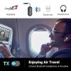 Bluetooth 5.4 Airplane Transmitter Adapter for Airpods or Headphones, 2-in-1 Wireless Bluetooth 3.5mm Aux Audio Transmitter/Receiver for Flight, TV, Car Stereo, Home Speaker view 2