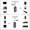 Bluetooth 5.4 Airplane Transmitter Adapter for Airpods or Headphones, 2-in-1 Wireless Bluetooth 3.5mm Aux Audio Transmitter/Receiver for Flight, TV, Car Stereo, Home Speaker view 3