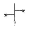 AVXANKTG (80cm) DL-T902-280II Full Motion Dual Monitor Desk Stand 10"-27" Clamp Grommet Hole Base PC Mount Foldable Arm 12kg(DL-T902-280II) view 1