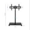 AVXANKTG DL-X20 Height Adjustment Mobile 40kg 32"-75" LCD TV Floor Standing Trolley 1540mm Wheels Brake 400x400 600x400 view 2