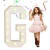 eufony Marquee Letters 4 Feet Tall, 4 FT Marquee Light Up Letters, Giant Light Up Letters 4FT for Birthday Party Baby Shower Gender Reveal Graduation Decorations, Letter G with LED Lights DIY Kit view 1