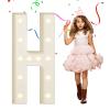 eufony Marquee Letters 4 Feet Tall, 4 FT Marquee Light Up Letters, Giant Light Up Letters 4FT for Birthday Party Baby Shower Gender Reveal Graduation Decorations, Letter H with LED Lights DIY Kit view 1