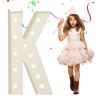 eufony Marquee Letters 4 Feet Tall, 4 FT Marquee Light Up Letters, Giant Light Up Letters 4FT for Birthday Party Baby Shower Gender Reveal Graduation Decorations, Letter K with LED Lights DIY Kit view 1