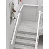 Sxlawesom Wood Handrail Stair Handrail Grab Bar Wall Mounted Staircase Hand Railing with 2 Support Brackets(White,80cm) view 2
