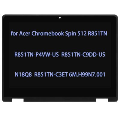 12" Screen Replacement for Acer Chromebook Spin 512 R851TN R851 Series N18Q8 R851TN-P4VW-US R851TN-C9DD-US R851TN-C3ET 6M.H99N7.001 LCD Touch Screen Display Digitizer Assembly(40 Pins)