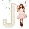 eufony Marquee Letters 4 Feet Tall, 4 FT Marquee Light Up Letters, Giant Light Up Letters 4FT for Birthday Party Baby Shower Gender Reveal Graduation Decorations, Letter J with LED Lights DIY Kit view 1