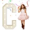 eufony Marquee Letters 4 Feet Tall, 4 FT Marquee Light Up Letters, Giant Light Up Letters 4FT for Birthday Party Baby Shower Gender Reveal Graduation Decorations, Letter C with LED Lights DIY Kit view 1