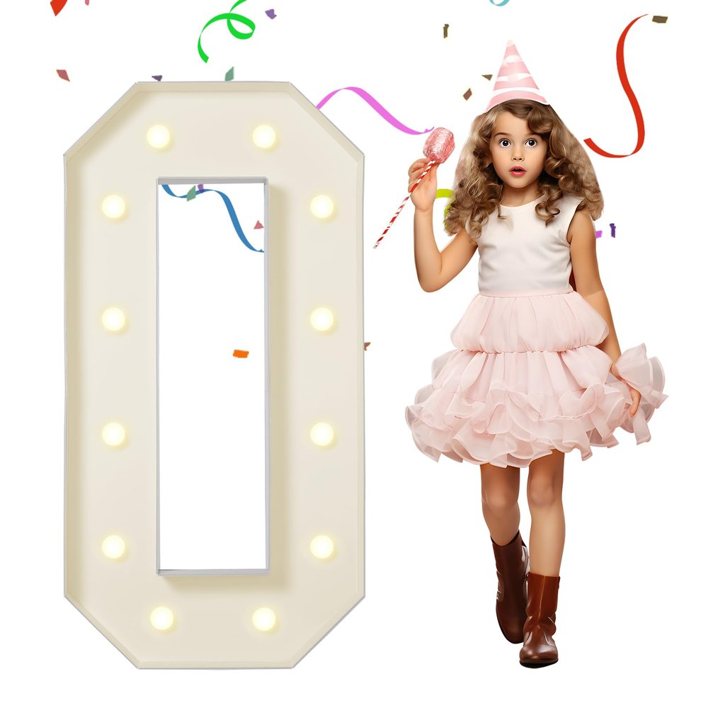 eufony Marquee Letters 4 Feet Tall, 4 FT Marquee Light Up Letters, Giant Light Up Letters 4FT for Birthday Party Baby Shower Gender Reveal Graduation Decorations, Letter O with LED Lights DIY Kit